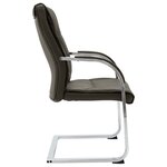 vidaXL Chaise de bureau cantilever Gris Similicuir