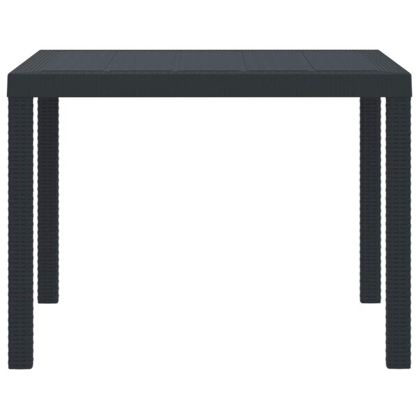 vidaXL Table de jardin pour repas Anthracite 100 x 100 x 73 cm
