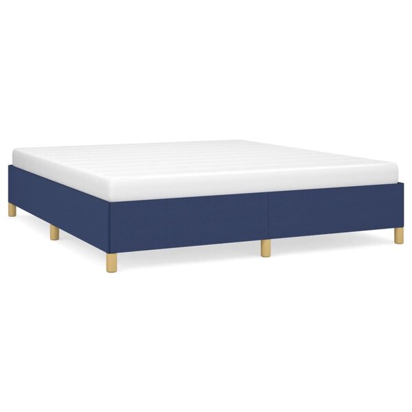 vidaXL Cadre de lit bleu 180x200 cm tissu
