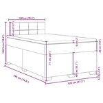 vidaXL Sommier à lattes de lit et matelas gris clair 120x190 cm tissu