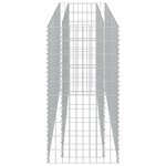 vidaXL Lit surélevé à gabion Acier galvanisé 180x50x100 cm