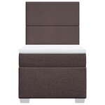 vidaXL Sommier à lattes de lit avec matelas Marron foncé 90x190 cm