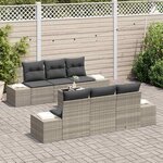 vidaXL Ensemble de canapé de jardin 8 Pièces Gris clair et gris foncé