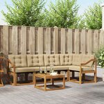 vidaXL Ensemble de canapés d'extérieur 6 Pièces Naturel et Beige