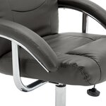 vidaXL Fauteuil inclinable avec repose-pied Gris Similicuir