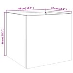 vidaXL Jardinières 2 Pièces blanc 49x47x46 cm acier laminé à froid