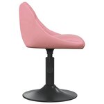 vidaXL Chaises pivotantes à manger lot de 2 Rose Velours