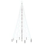 vidaXL Arbre de Noël avec poteau en métal 500 LED blanches froides 3m