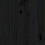 vidaXL Lit de jour sans matelas noir 90x200 cm bois de pin massif