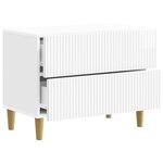 vidaXL Cabinet de chevet avec tiroir Blanc brillant 62 x 34 5 x 48 cm