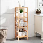 vidaXL Étagère de salle de bain 35 5x35 5x112 5cm Bois massif de noyer