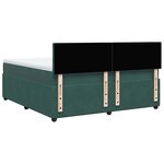 vidaXL Sommier à lattes de lit et matelas Vert foncé 180x200cm Velours