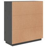 vidaXL Buffet haut Gris 100x40x108 5 cm Bois massif de pin