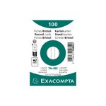 100 Fiches Bristol A7 blanc ligné non perforées sous film EXACOMPTA