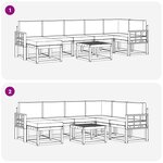 vidaXL Ensemble de canapés d'extérieur 8 Pièces Blanc et anthracite