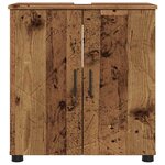 vidaXL Cabinet de salle de bain avec porte Bois ancien 61 x 35 x 64 cm