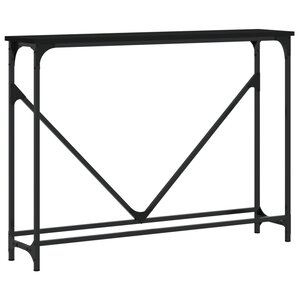 vidaXL Table console noir 102x22 5x75 cm bois d'ingénierie
