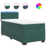 vidaXL Sommier à lattes de lit et matelas Vert foncé 80x200 cm Velours