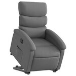 vidaXL Fauteuil inclinable électrique gris foncé tissu