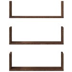 vidaXL Étagères murales 3Pièces chêne marron 58x18x18cm bois d'ingénierie