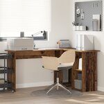 vidaXL Bureau d'ordinateur en bois ancien Bois ancien Bois d'ingénierie