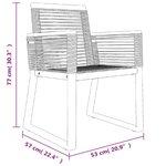 vidaXL Ensemble à manger de jardin 5 Pièces Noir Rotin PVC