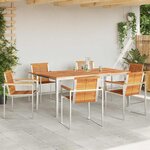 vidaXL Ensemble de salle à manger pour jardin 7 Pièces