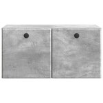 vidaXL Meuble TV mural 59 5 x 31 x 30 cm Gris béton Bois d'ingénierie