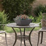 vidaXL Jardinière en acier noire 40x40x15 cm