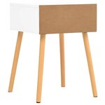 vidaXL Table de chevet Blanc chêne sonoma 40x40x56cm Bois d'ingénierie