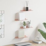 vidaXL Étagère flottante 4 Pièces Rose 30 x 9 x 2 5 cm Acier