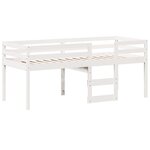 vidaXL Lit haut sans matelas blanc 90x200 cm bois de pin massif