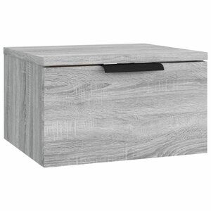 vidaXL Table de chevet murale Sonoma gris 34x30x20 cm