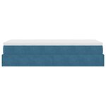 vidaXL Cadre de lit ottoman avec matelas bleu foncé 80x200 cm velours