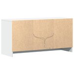 vidaXL Meuble TV avec LED blanc 100x34x50 cm bois d'ingénierie