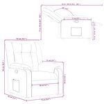 vidaXL Fauteuil inclinable Noir Tissu