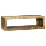 vidaXL Meuble TV 80x30x25 cm Bois massif Bois de manguier rugueux