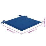 vidaXL Chaises pliables d'extérieur lot de 8 et coussins Bois d'acacia