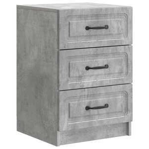 vidaXL Cabinet de chevet avec tiroir Gris béton 43 x 41 x 63 5 cm