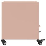vidaXL Tables de chevet 2 Pièces rose 36x39x43 5 cm acier