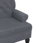 vidaXL Banc avec dossier gris foncé 119 5x64 5x75 cm velours