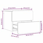 vidaXL Table de chevet Marron 39 x 34 x 33 cm Bois massif en pin