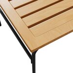 vidaXL Tables basses gigognes de jardin 2 Pièces marron et noir acier