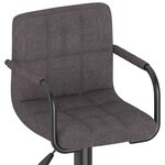 vidaXL Tabourets de bar lot de 2 taupe tissu