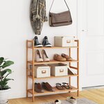 vidaXL Étagères à chaussures 2 Pièces 69x27x41 cm Bois massif de noyer
