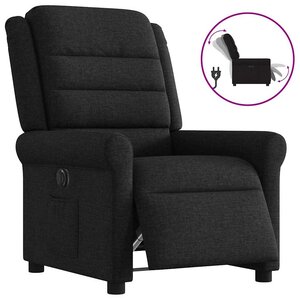 vidaXL Fauteuil inclinable électrique Noir Tissu