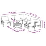 vidaXL Ensemble de canapé de jardin 9 Pièces Anthracite Acier