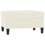 vidaXL Ensemble de canapés 3 Pièces avec coussins Crème Velours