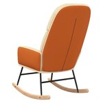 vidaXL Chaise à bascule Blanc crème Tissu