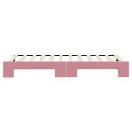 vidaXL Lit de jour avec lit gigogne rose 90x200 cm velours